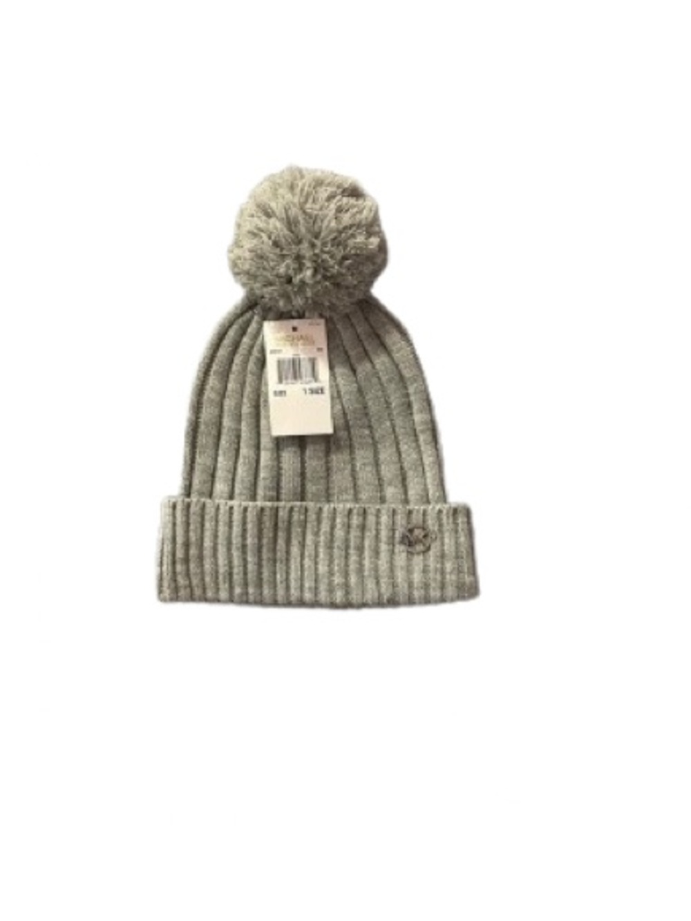 MICHAEL Michael Kors Adult Knit Grey Pom Pom Hat-NWT